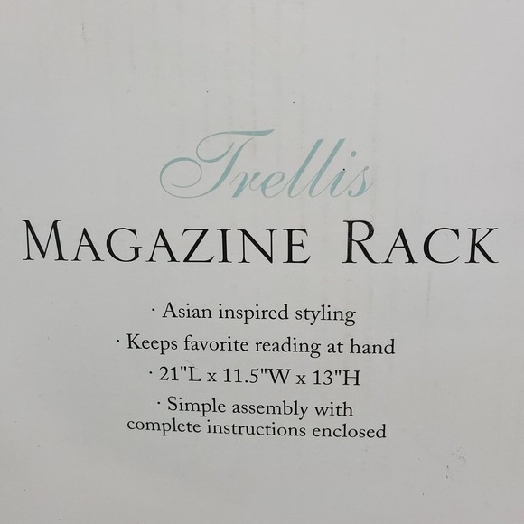 Asian Inspired Styling Cindy Crawford Style Trellis Magazine Organizer Rack - Picture 5 of 9